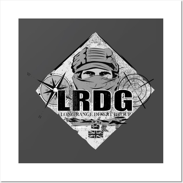 LRDG Long Range Desert Group (distressed) Wall Art by TCP